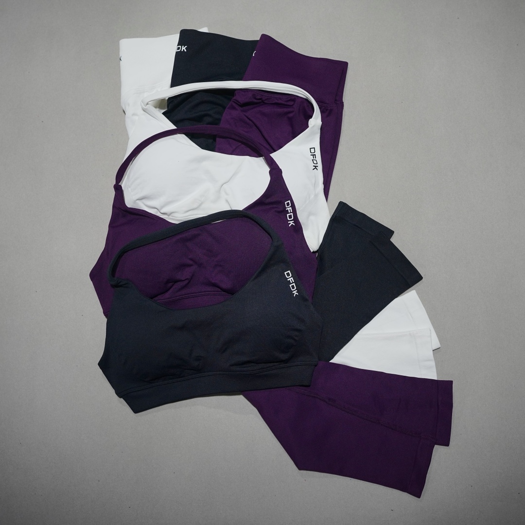 Yoga Fitness Kleidung - DFDK Women's Lace-Up 2Pcs Activewear Set,