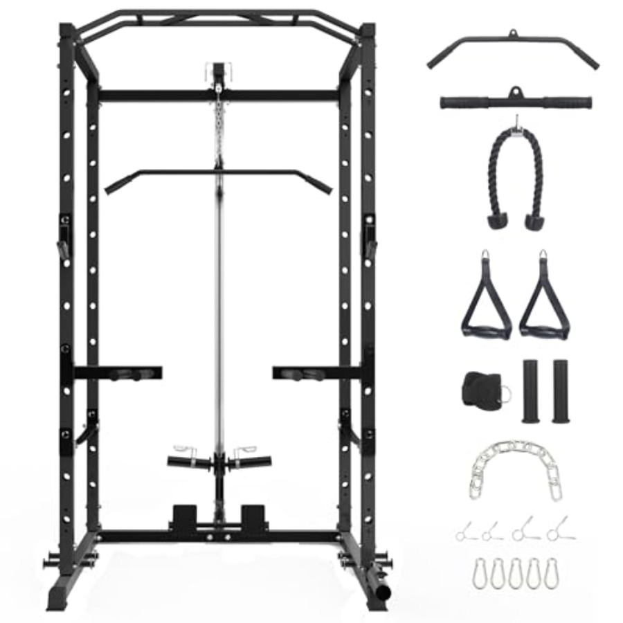 Lat Pulldown Bar - 1600 Lbs Power Rack for Home