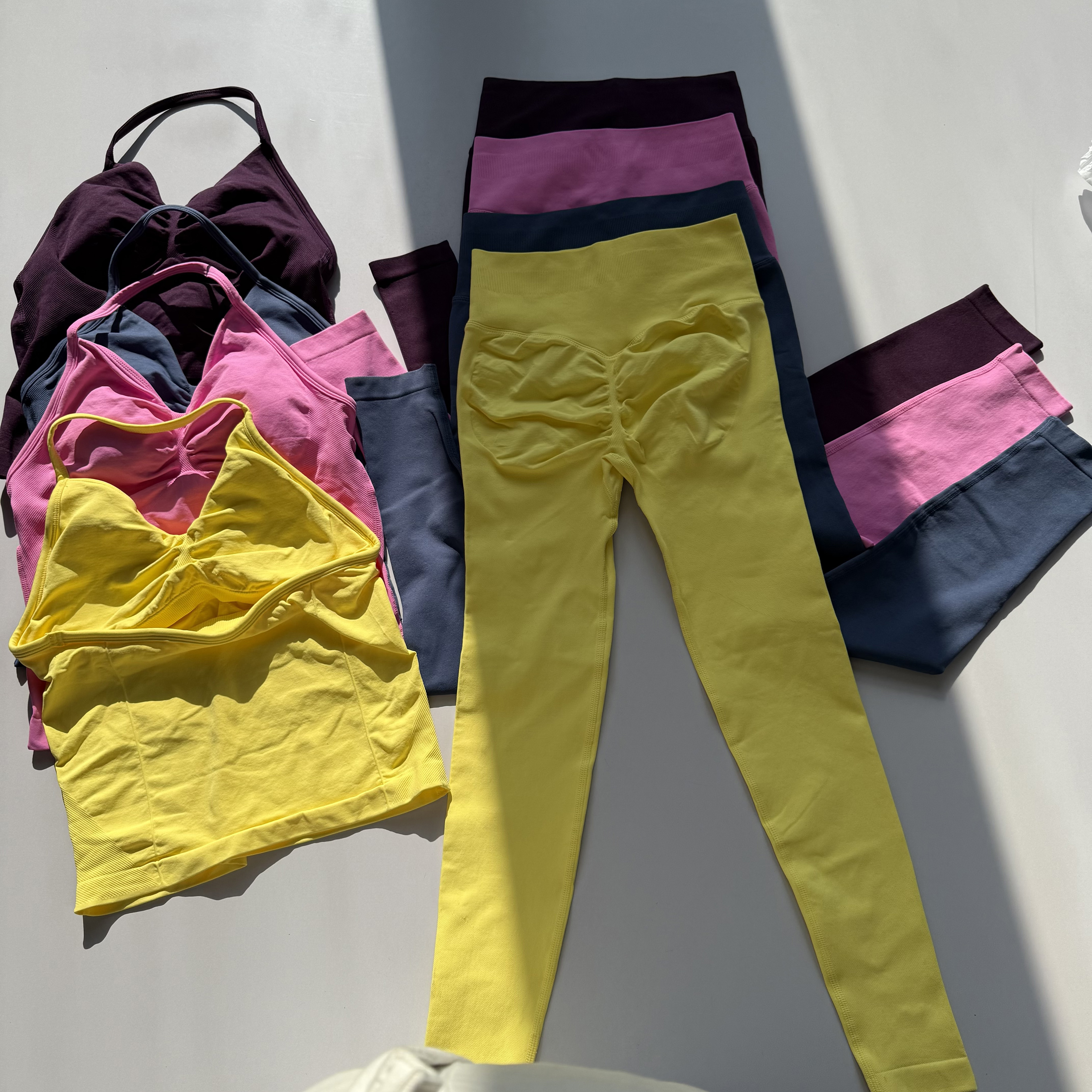 Yoga Fitness Kleidung - Seamless 2PCS Legging Sets Women's Strappy