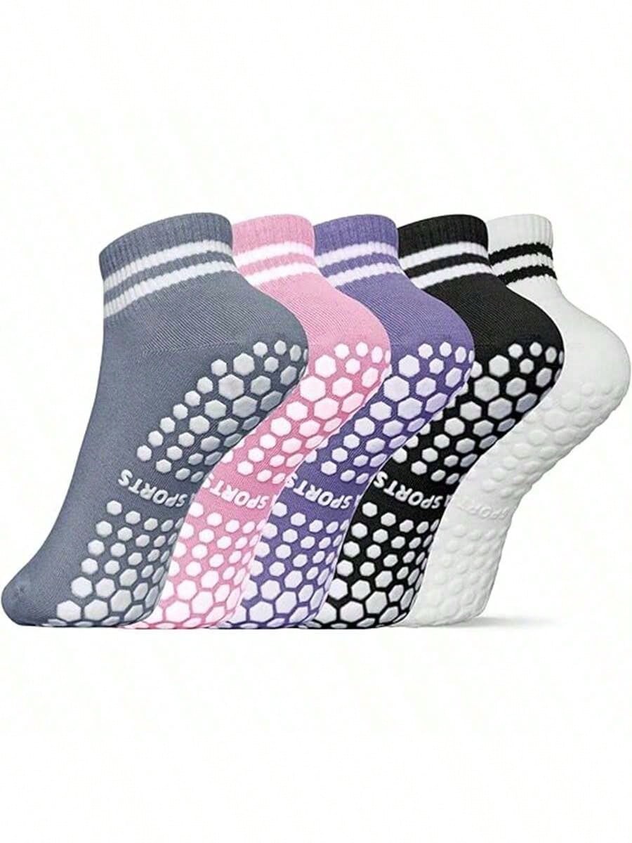 5 Pairs Women Double Stripe No – обзор и цена Yoga Fitness Wear