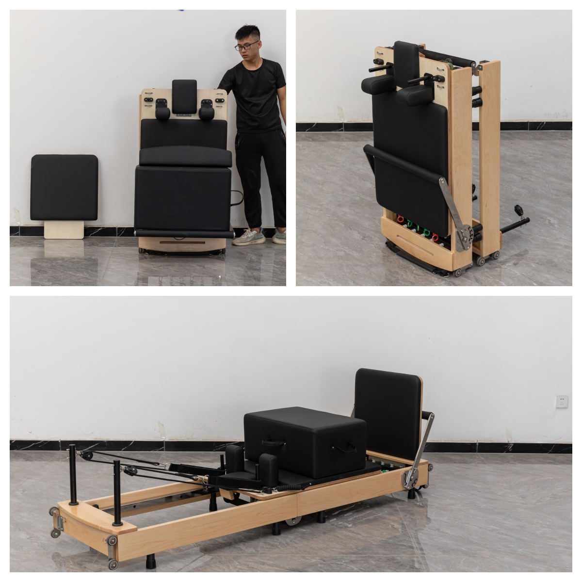 Pilates Foldable Reformer Set  – обзор и цена Yoga Fitness Reformer