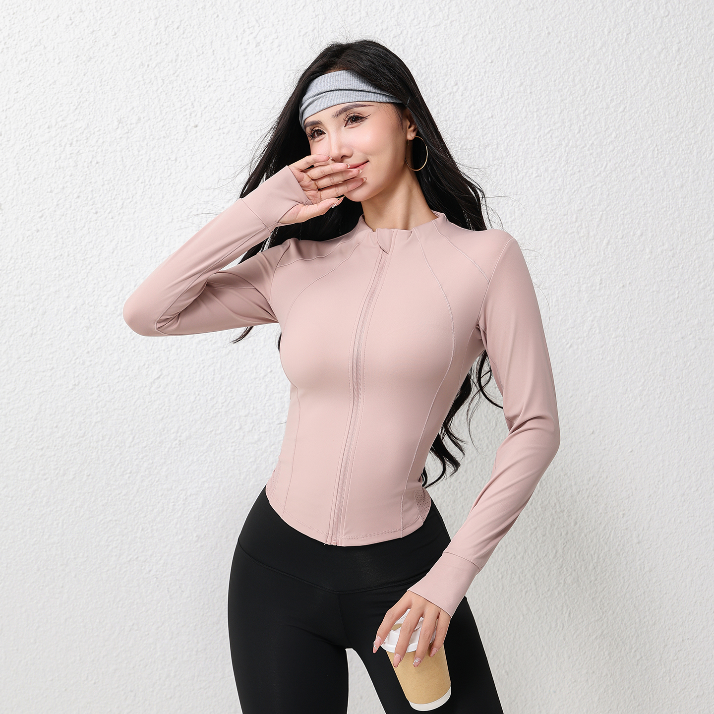 Women Stand Collar Full Zip Sl – обзор и цена Yoga Fitness Jacket