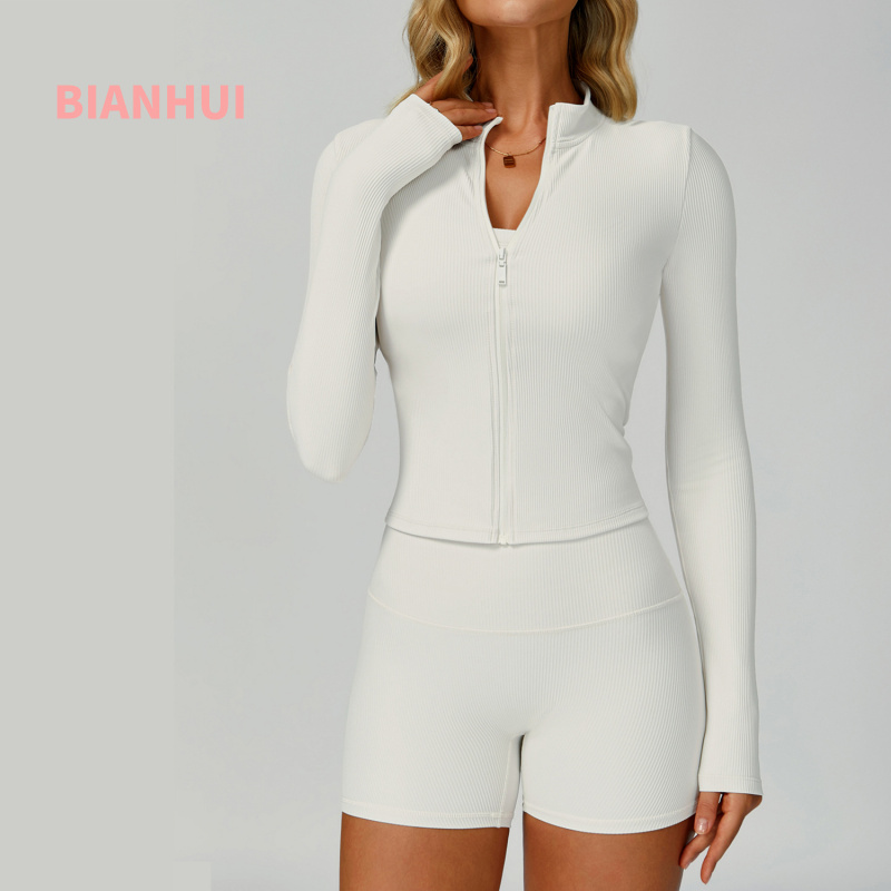 BIANHUI Threaded Stand Collar  – обзор и цена Yoga Fitness Jacket