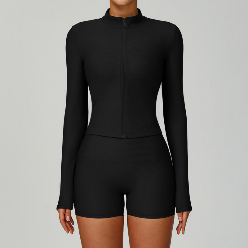 BIANHUI Threaded Stand Collar  – обзор и цена Yoga Fitness Jacket