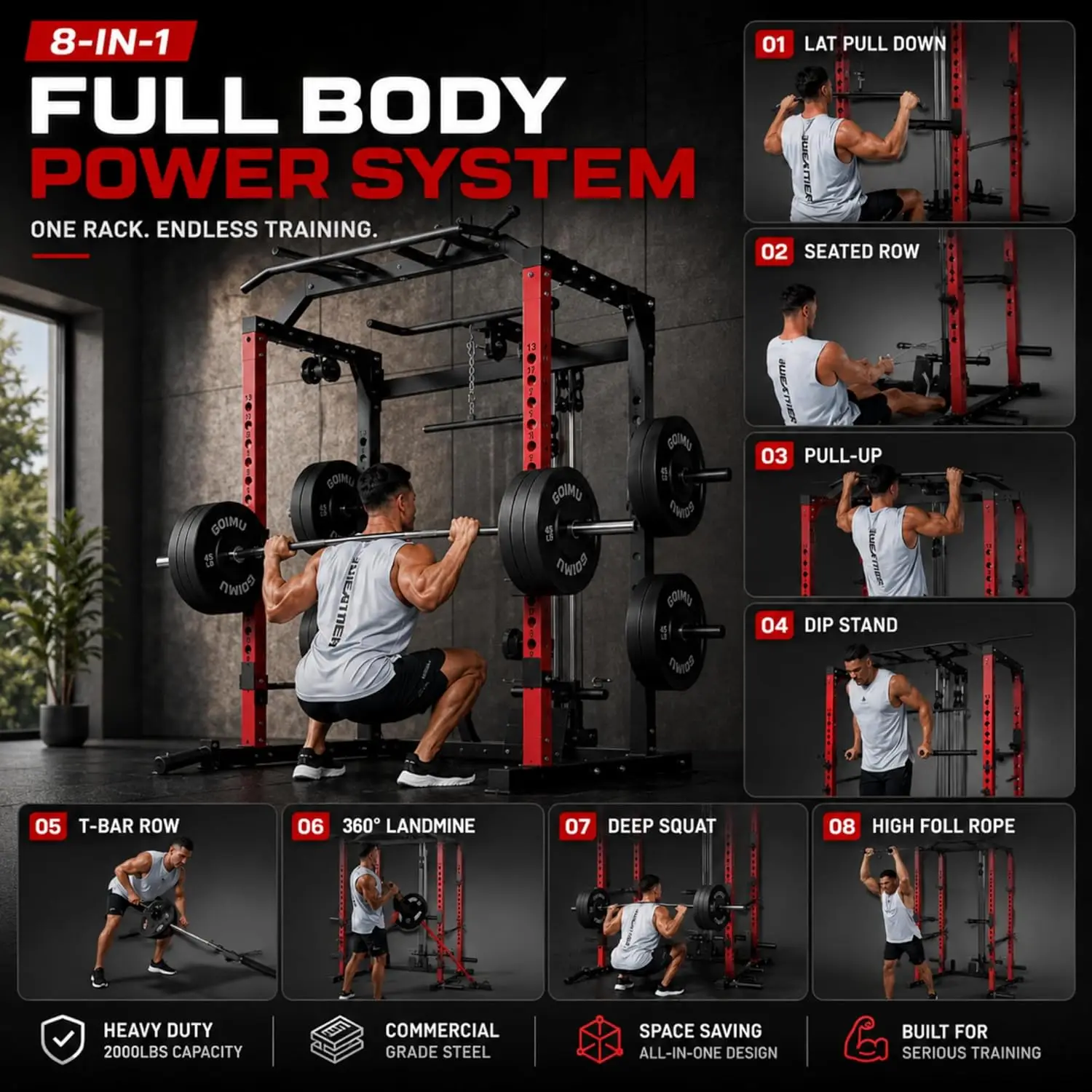 Garvee 1200LBS Heavy Duty Squa – обзор и цена Lat Pulldown Bar