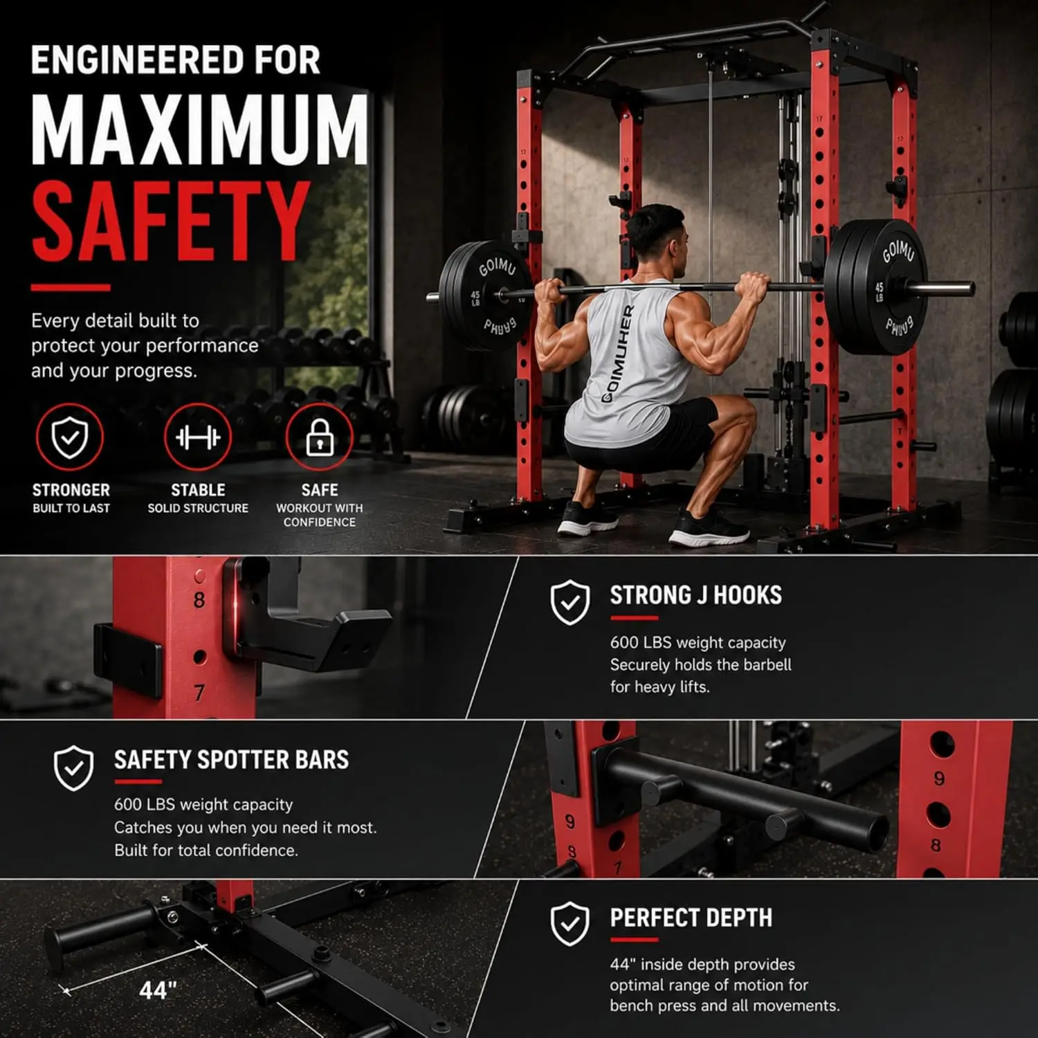 Garvee 1200LBS Heavy Duty Squa – обзор и цена Lat Pulldown Bar