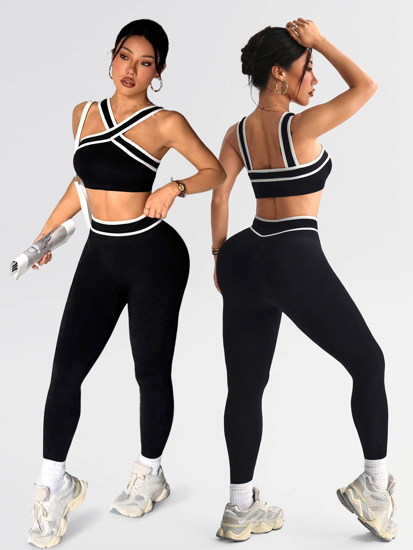 2 pcs Women Seamless Yoga Sets – обзор и цена Yoga Fitness Kleidung