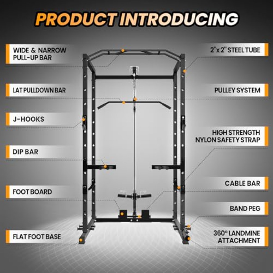 Home Gym Power Cage Heavy-Duty – обзор и цена Lat Pulldown Bar