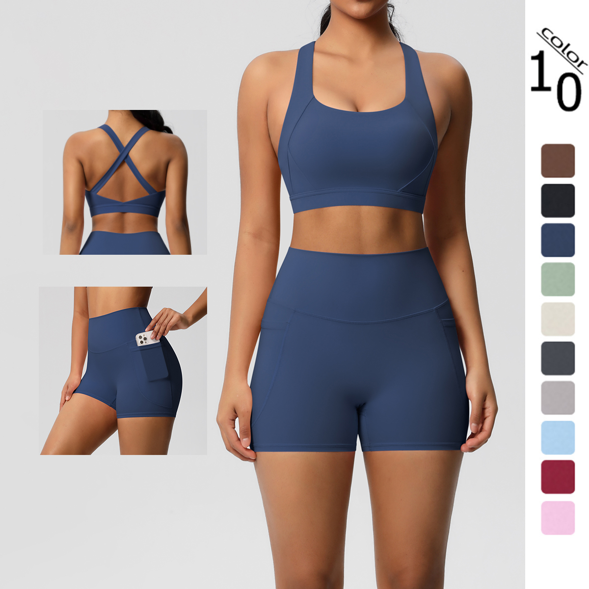2PCS Sportswear With Pocketed  – обзор и цена Yoga Fitness Kleidung